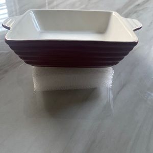 Square stoneware dish